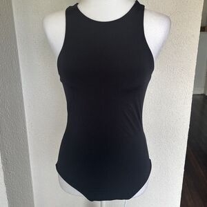 Express Body Contour Black Bodysuit Side Small